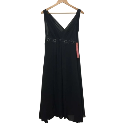 Flower Womens  Size 16 Midi Dress Black  BNWT$150