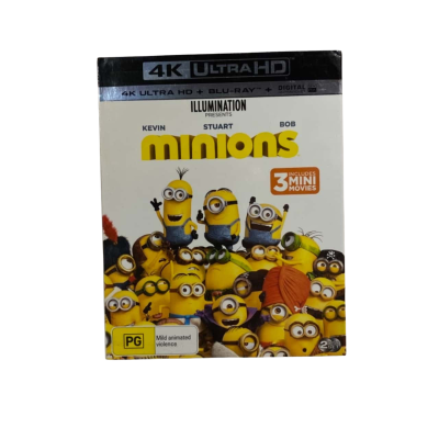 Minions DVD 4K HD + Blu-Ray + Digital 