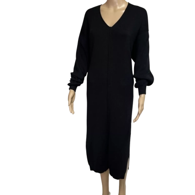 Seed Womens  Size M Long Sleeve knitwear  Dress Black  