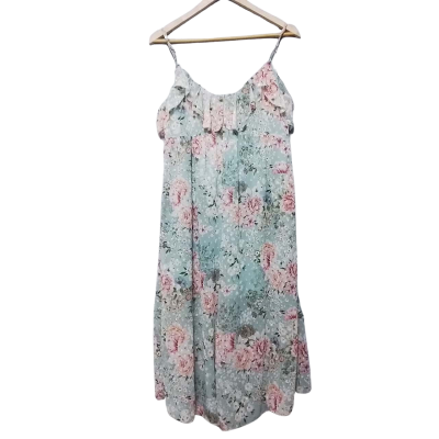 Sportsgirl Women's Size 12 Blue Floral Shoestring Strap Playsuit