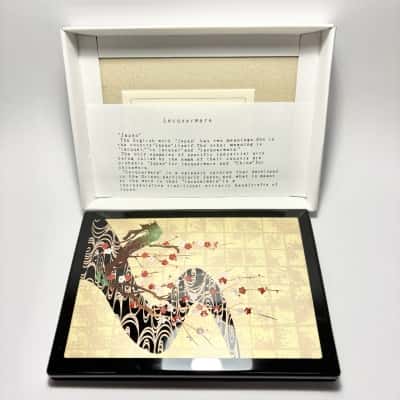 Beautiful Vtg. Kayama Matazo Aizu Lacquer Address Book-Korin Plum Design, YR3603-Telephone Directory