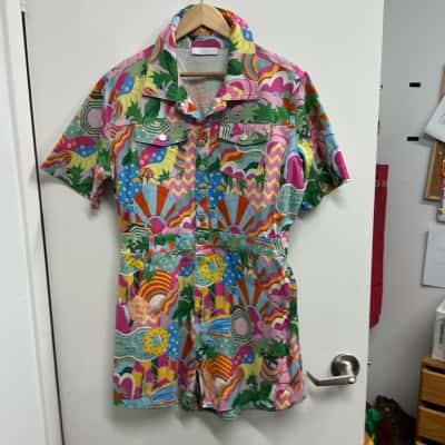  Womens Vow “Wet n Wild” Short Sleeve Playsuit Size 16