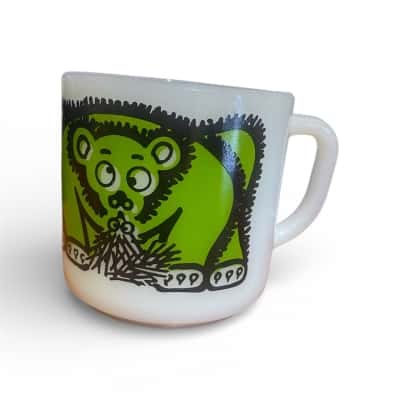Vintage federal milk glass mug … bear USA