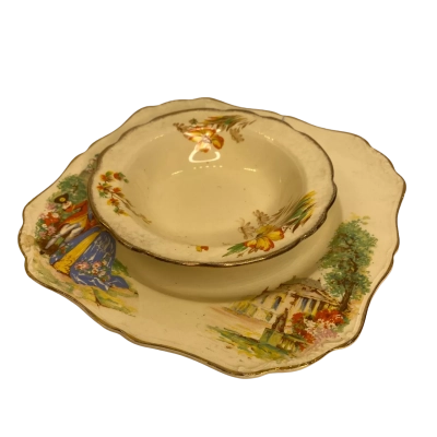 J&G Meakin England - Sunshine Series Vintage Plates & Bowl Set