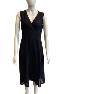 BNWT David Lawrence Women's Size 10 Elene Burnout Dress Ink 