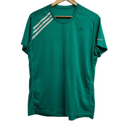 Adidas Mens Size L Green Sports Shirt 