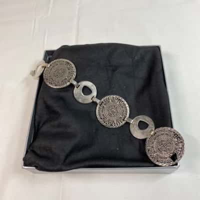  Womens Bracelet Aztec style Silver 