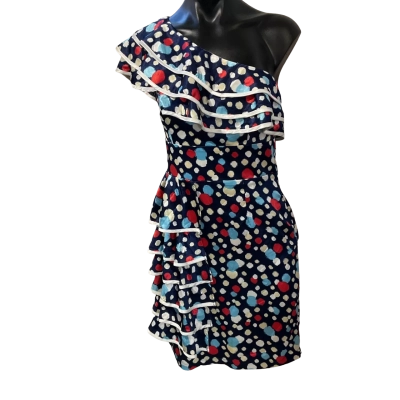 Ever pretty Womens  Size 8 Party Dress Blue / Polka Dot / Red / White 
