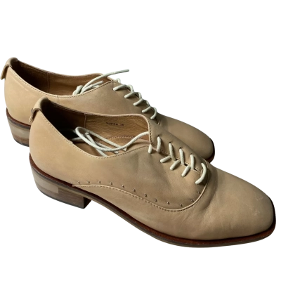 Bresley Camel Lace Up Square Toe Shoe Size 38