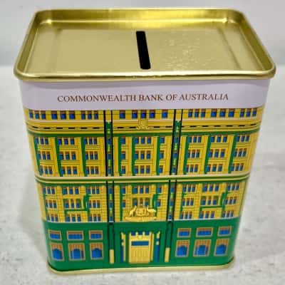 Vintage Commonwealth of Australia Tin Money Box 
