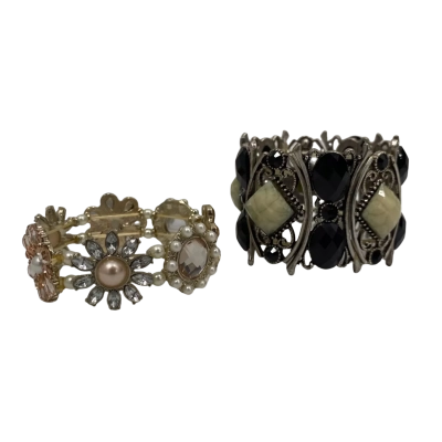 Unbranded Women's Bracelets 2Pieces Black  / Nude 