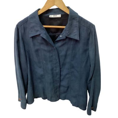 Stitches Womens  Size 18 Long Sleeve Shirt Navy Blue (f)