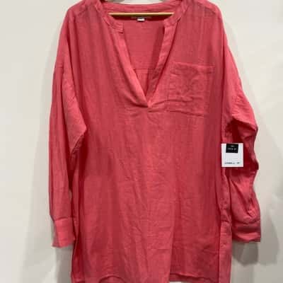 ONeill Womens  Size M Long Sleeve Top Coral 