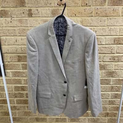 Jack London Mens Brevin Linen Blazer Beige  Size 54