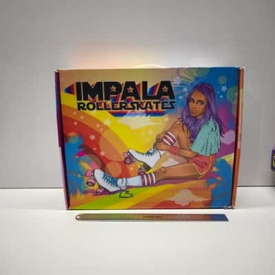 Impala Quad Roller Skates Aqua Pink Womens Size US 7 UK 5 EU 38 Vegan Boxed