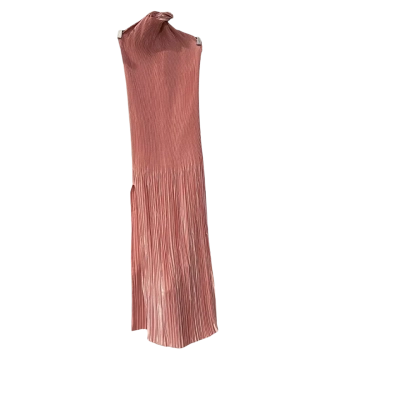 LIdee Womens  Size 12 Halter Neck Maxi Dress Pink  