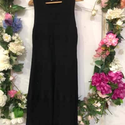 Alannah Hill Size 14 Sleeveless Dress Black Knit
