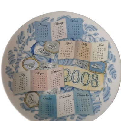 Wedgewood 2008 Calander Plate 25cm in Diameter 