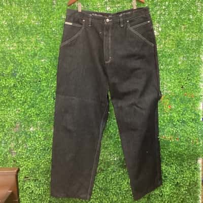  Johnny Blaze Mens Wide Leg Jeans Black  