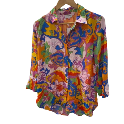 Sussan Womens  Size 8 Blouse / Button Up Top Multicoloured 