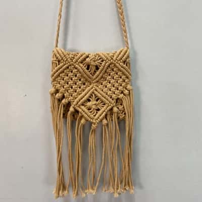  Womens Bohemian Cross Body Bag / Shoulder Bag Natural 