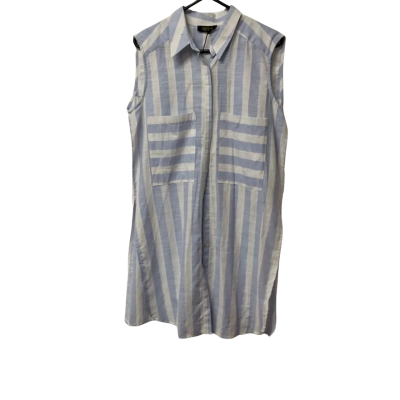 Womens Size 40 Sleeveless Top Blue / White 