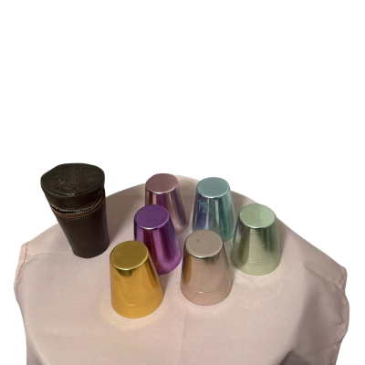 Retro Aluminium Cups and Case 