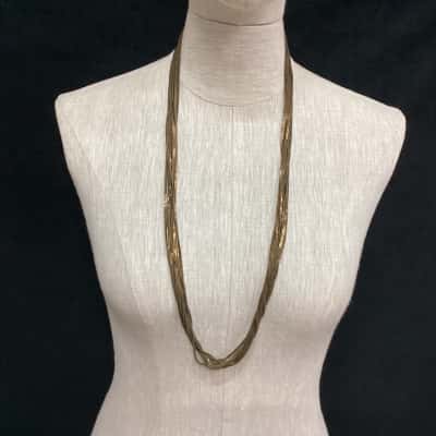 Saba Long Multi Strand  Necklace Bronze