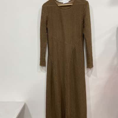 Sheike Womens  Size 12 Long Sleeve Dress / Maxi Dress Brown 