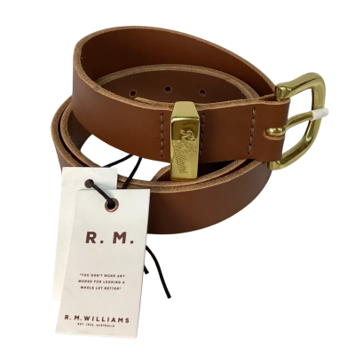 NEW - R.M.Williams Womens Allora Size 40 Light Brown Belt