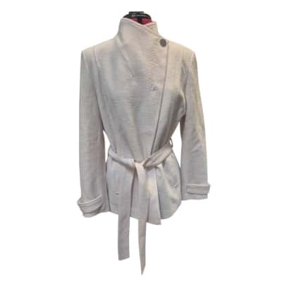 David Lawrence Womens  Size 12 Open Jacket Cream 
