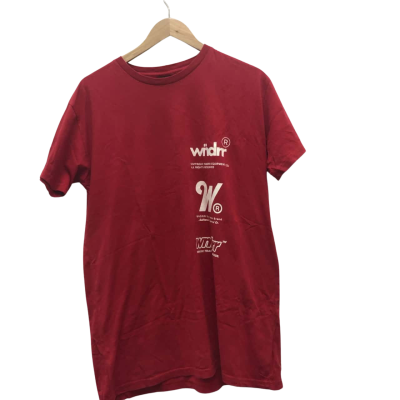 WNDRR Mens  Size M Short Sleeve Shirt Red 