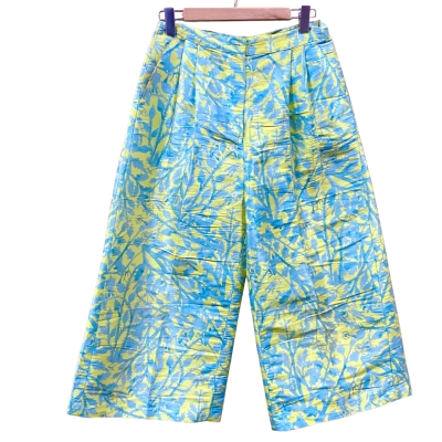 Gorman X Miranda Skoczek Yellow/Blue Patterned Pants Size 12