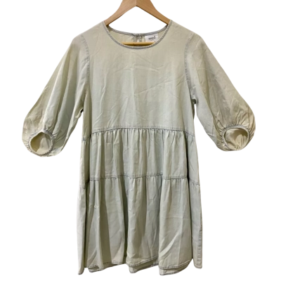 Seed Womens  Size 6 Denim Look Dress Blue / Off White 