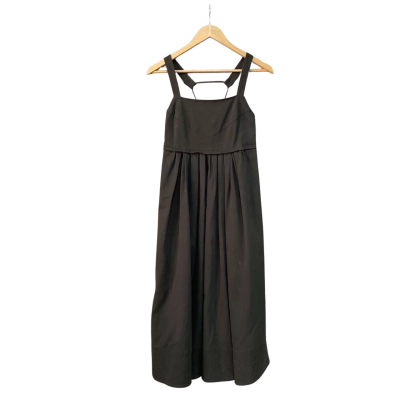 Womens  Size XS Pleated Midi Dress Olive 