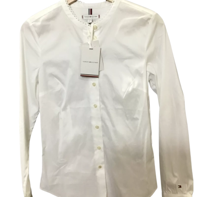 NWT Tommy Hilfiger Womens  Size 8 Long Sleeve Shirt White 