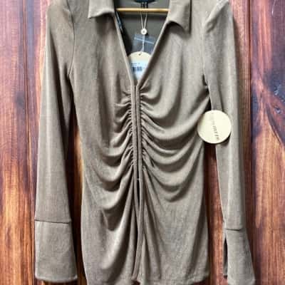  Azzurielle   Size 10 Beige shirt new 
