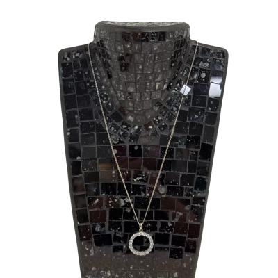 Pandora Sterling Silver (925) & Cubic Zirconia 'Hearts of Pandora Halo Necklace' (5 grams)