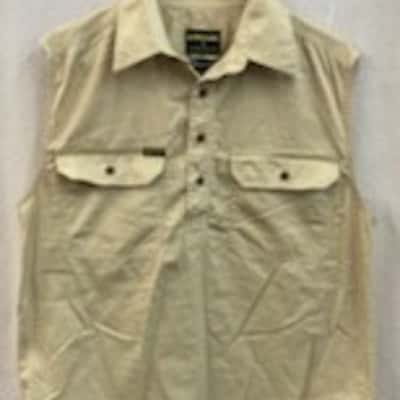 Thomas Cook Mens Sleeveless Shirt Size M Beige 