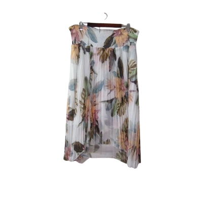 City Chic Womens Asymmetrical Floral Skirt - Size L