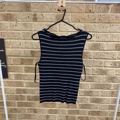 Forever New Womens MILLIE STRIPE BOATNECK TANK  Size M 