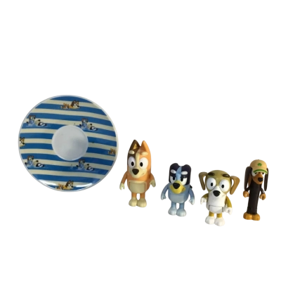 Bluey Saucer and Toys as pictured