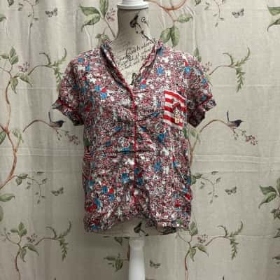 Peter Alexander Womens Where's Wally PJ set  Size M Where's Wally Print
