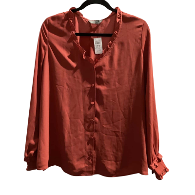 Jacqui-E Womens Size 14 Button Up Top Brown RRP $89.95