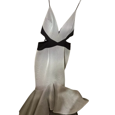Sheike Womens  Size 14 Formal Dress Black  / White 