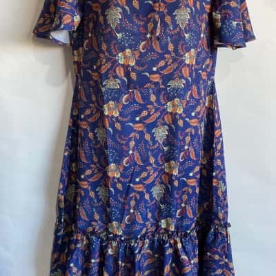 EMERGE Women's Paisley Print Midi Dress Size 8 Casual Dress 
