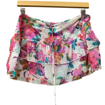 BNWT Baku Australia Womens Size S Floral/Purple Mesh Skirt 