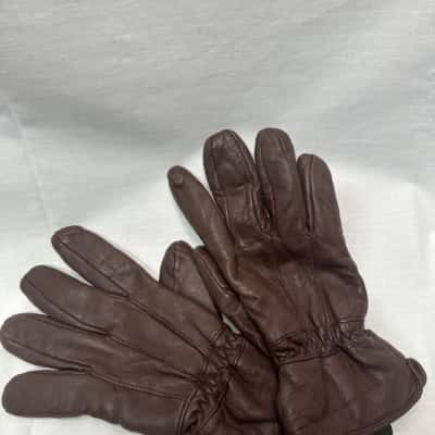  Mens  Brown leather gloves Size L / XL 