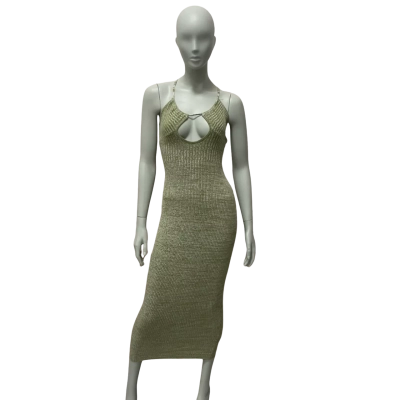 Perfect Stranger Womens  Size 8 Cocktail Dress / Midi Dress / Party Dress / Shoestring Strap Dress Green 