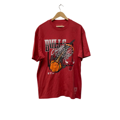 Mitchell & Ness Mens  Size L Short Sleeve T-shirt Red 